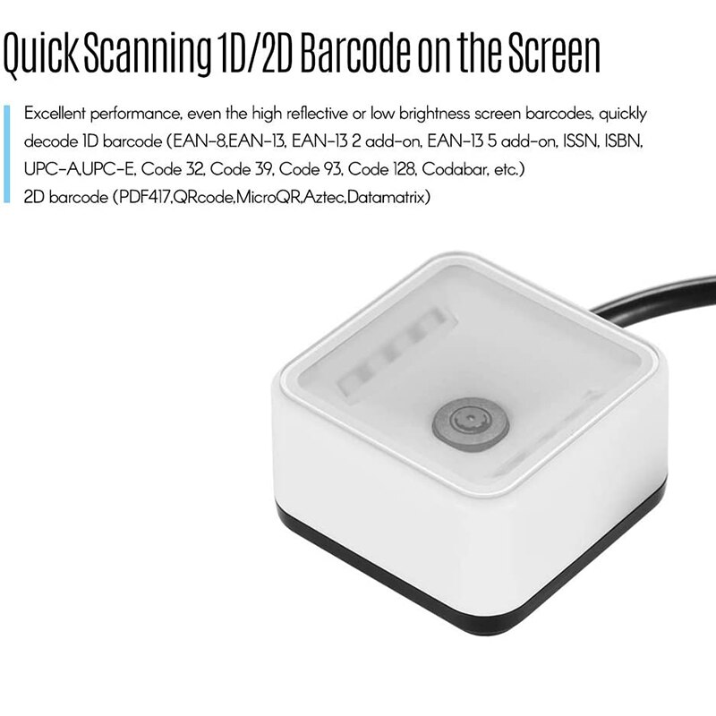 EP7000 Mini 1D/2D/QR Barcode Scanner CMOS Ie Module for Access Control Office Electronic Scanners RS232 EU Plug