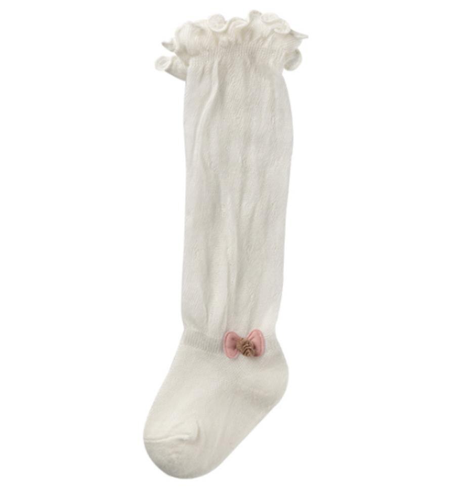 1-3y småbørn baby piger benvarmere leggings 2020 sommer søde søde solide åndbare blonder strømper til spædbørn 1 stk: -en / 1-2y