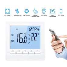 Smart wifi termostat digital temperaturregulator elektrisk uge programmerbar gulvvarme termostato med lcd-skærm