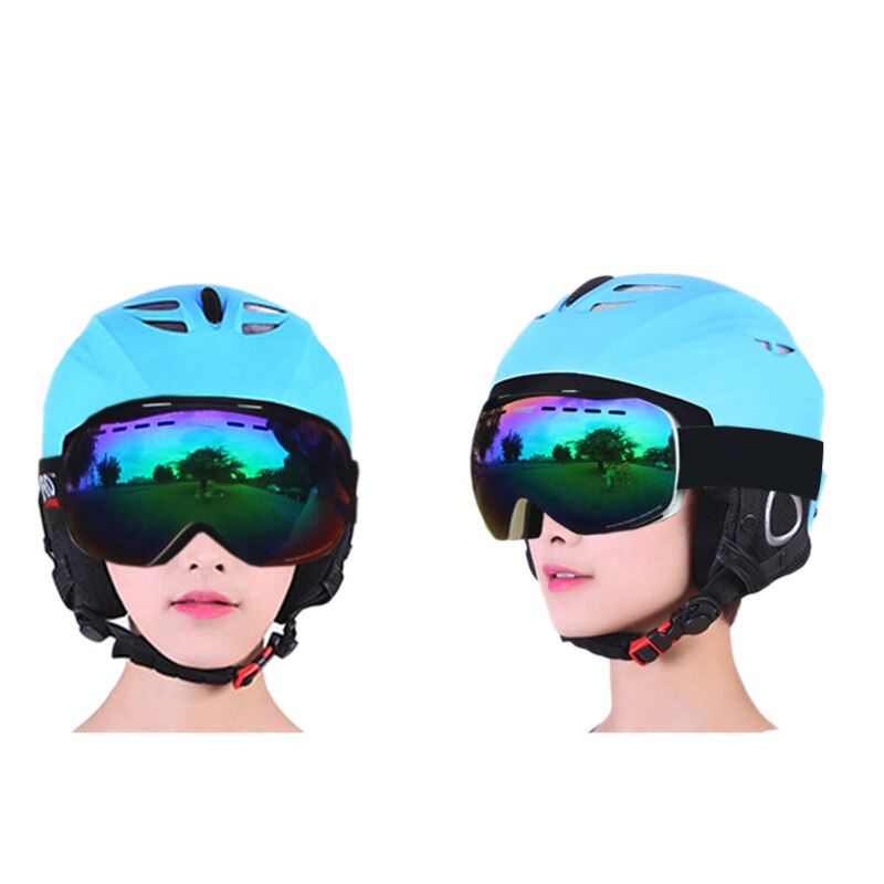 Casque De Ski/snowboard Adulte Avec Lunettes - Léger, Résistant Aux Chocs, Tour De Tête 45-65 Cm - Couleurs Variées