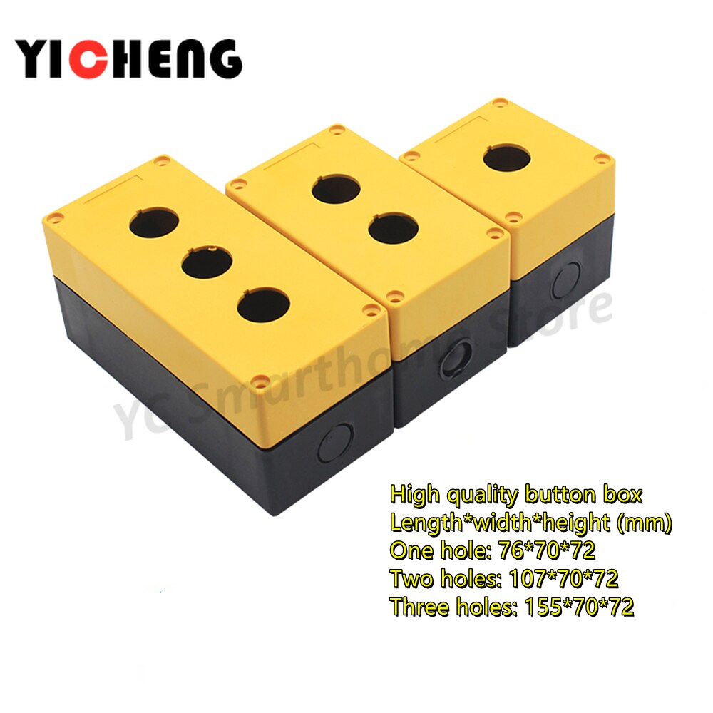 1Pcs One hole Waterproof button box switch control box switch cassette /Mounting hole 22mm