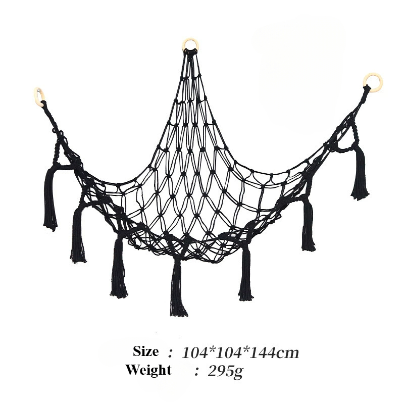 Boho Hangmat Net Speelgoed Opslag Kinderkamer Opslag Decoratie Speelgoed Knuffels Speelgoed Hangmat Net Organiseren Opslag Hangmat: Blauw
