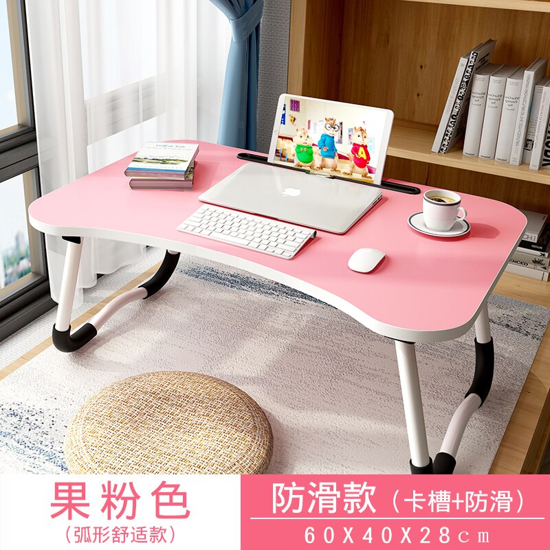 Soporte plegable para ordenador portátil, mesa de estudio para cama, sofá, mesa de servicio de té: C 60 40 28CM