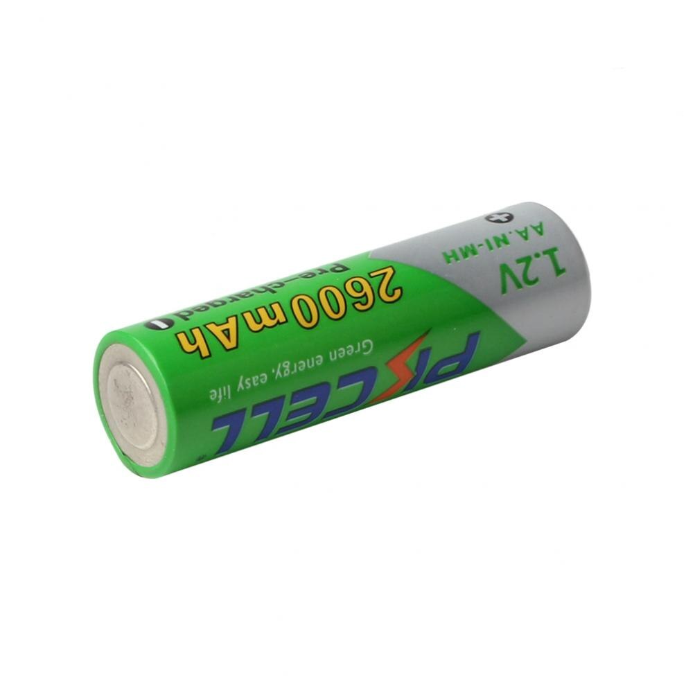 Pkcell 4 Stuks 1.2V Aa R6 Ni-Mh 2600Mah Lsd Oplaadbare Batterijen Hoge Capaciteit Pre Opgeladen Batterijen Set Met 1200 Cyclus