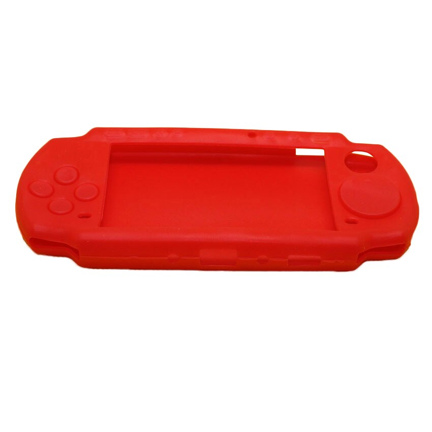 For Sony PSP 2000/3000 Soft Silicone Case Skin Protective Cover Rubber Shell For PSP 2000/3000 Game Console Accessories: Red