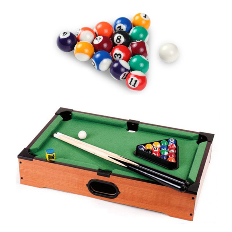 16pcs/set 25mm Resin Mini Billiard Ball Children Toy Small Pool Cue Balls Full Set Mini Pool Table Accessories