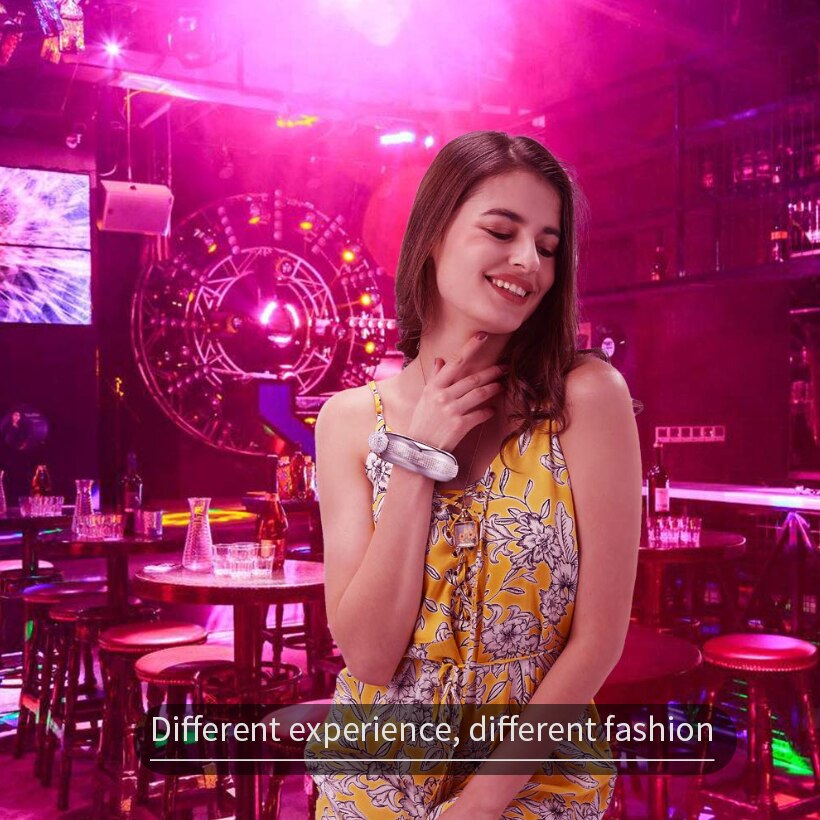 Bracelet Bangle Flask 304 Stainless Steel with Handmade Crystal Bracelet jug Women Men Party Flask Hidden Liquor Flask 3.5oz D25