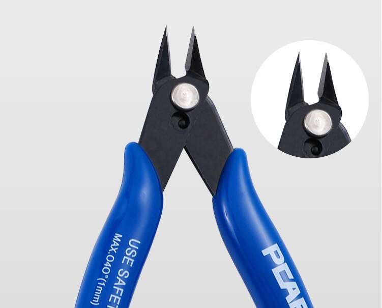 DIY Electronic Diagonal Pliers Side Cutting Pliers Wire Cutters Spring Loaded Easy To Use Insulated Handles for Comfortable Oper