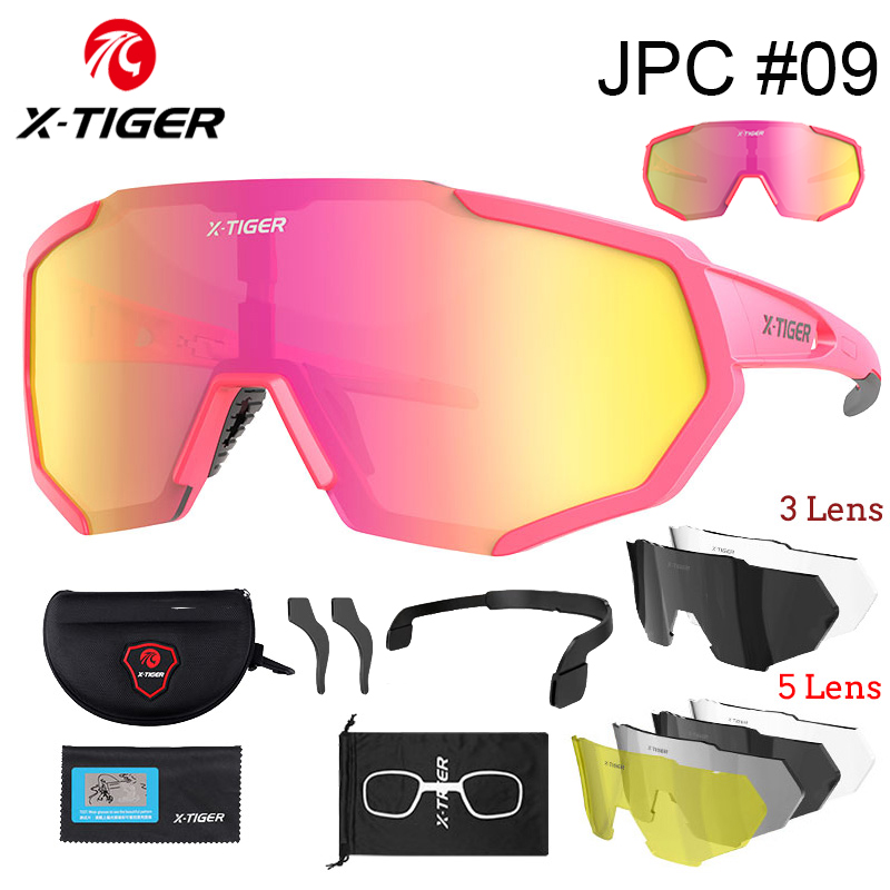 X-TIGER soczewki polaryzacyjne okulary rowerowe szosowe okulary rowerowe okulary rowerowe MTB Mountain rowerowe gogle kolarskie: YELLOW / WHITE