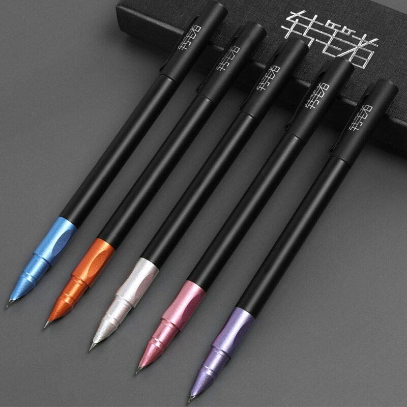 Gravure gratuite, stylo-plume en métal, stylo givré haut de gamme, sac d'encre remplaçable, stylo signature d'entreprise,