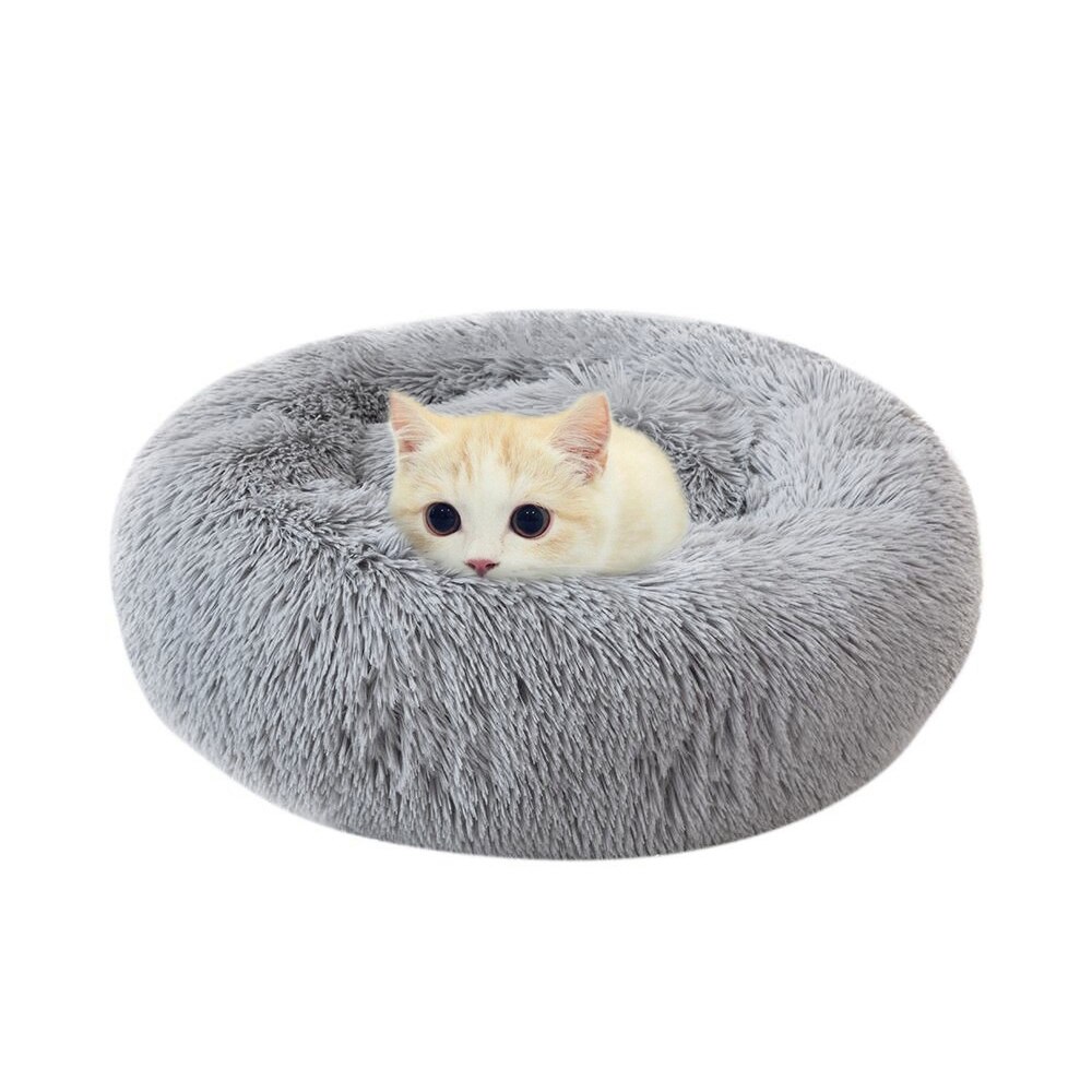 Ronde Hond Bed lange pluche Hond Kennel Wasbare Kat Huis Zachte Katoen Matten Sofa Voor kleine grote Hond Chihuahua Hond mand huisdier bed: B-4 / 39cm