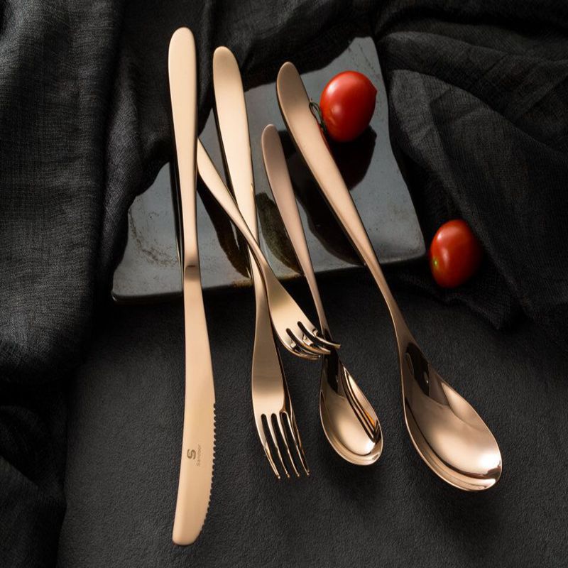 vestlig luksus restaurant bestikk Gud speil plishing 5 stykker kniv gaffel spiseskje teskje 1810 rustfritt stål servise