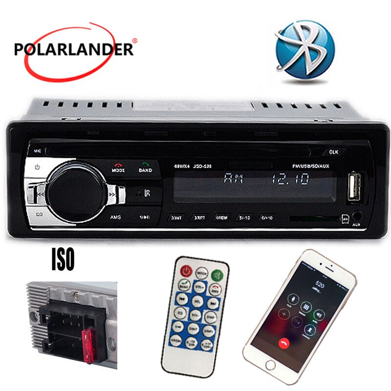 45Wx4 Afstandsbediening 1-Din Auto Stereo Radio MP4 Usb/Sd AUX-IN Audio Speler In Dash Am fm Bluetooth