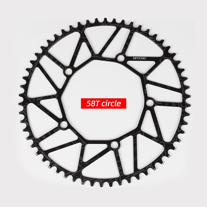 Litepro Lp 130BCD Fiets Kettingblad 50 52 54 56 58T Aluminium Enkele Disc Ketting Wiel Vouwfiets Vierkante gat Crankstel: Chainring 58T