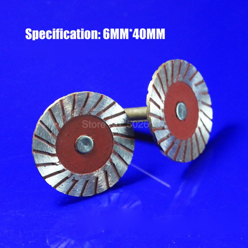 1Pcs 6mm Shank Circular Saw Blades Wood Metal Stone Cutting Blade Discs With Mandrel Rotary Diamond Turbo Disc Granite Marble: 40mm / Pattern
