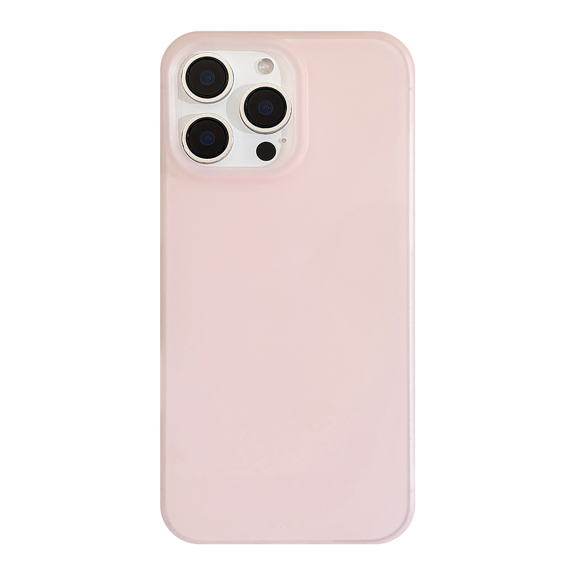 Simple transparente rosa transparente blanco Color sólido suave mate funda protectora de teléfono para iPhone 11 12 13 14 15 16 17 Pro Max: Rosa / Para iPhone XR