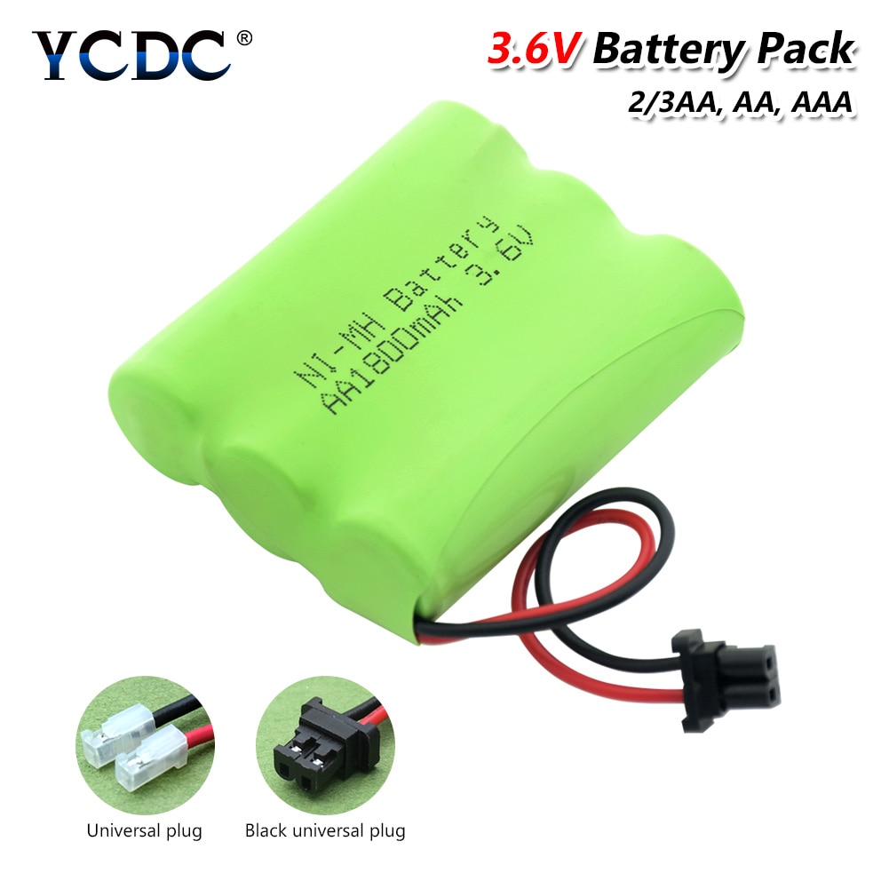 3.6v battery AA AAA 2/3AA ni-mh bateria 3.6v nimh battery pilas recargables 3.6v pack aa size ni mh for rc car toy tools model