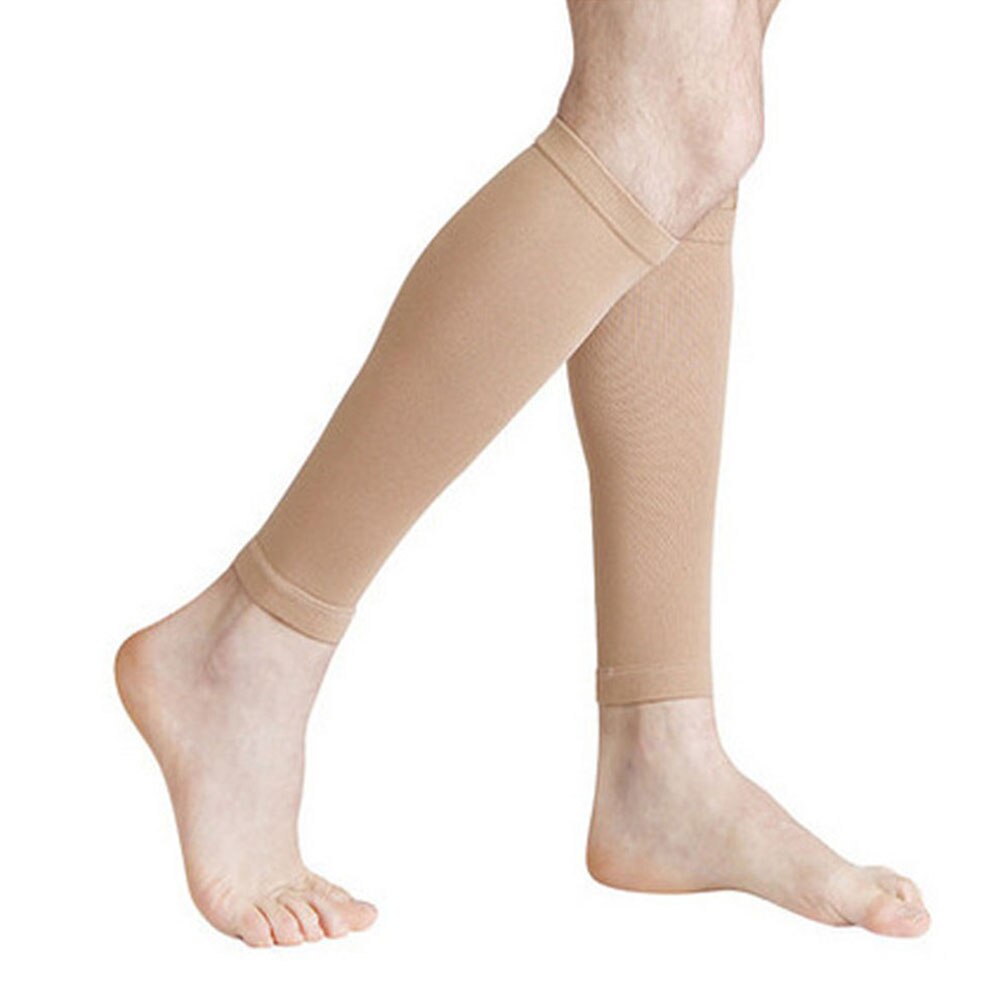 Stretch graduerede kompressionsstrømper knæhøje ortopædiske sokker fast tryk cirkulationsstrømper stretch lægstøttestrømper: Khaki
