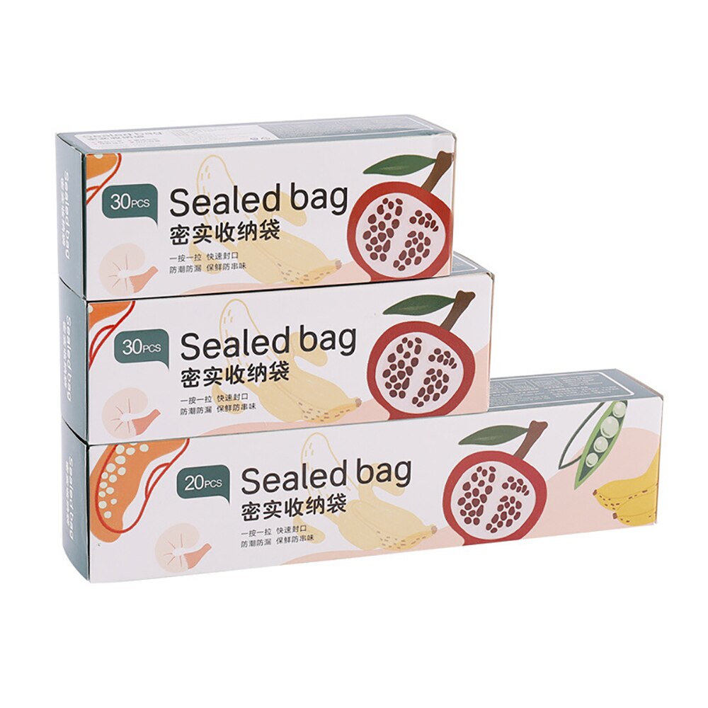 Self-sealing Food Storage Bag Single-reinforced Airtight Bag Leakproof Containers Fresh Food Storage Bag