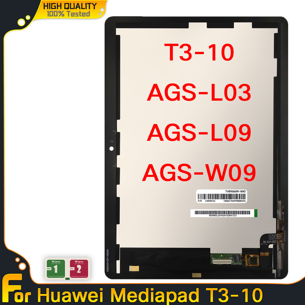 Original 9.6&quot; LCD For Huawei MediaPad T3-10 T3 10 AGS-L03 AGS-L09 AGS-W09 LCD Display Touch Screen Digitizer Tablet Assembly