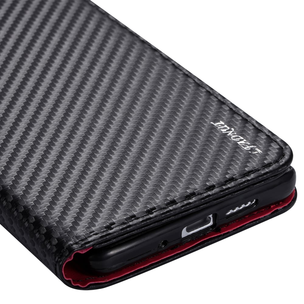 LLZ. Funda para teléfono con tapa de fibra de carbono para Huawei P30 Pro P20 Lite P10 P9 P8 P Smart Mate 20 10 Funda de cuero tipo cartera