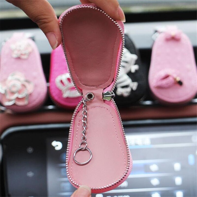 Bolsa borboleta com strass feminina, bolsa para chaves de carro rosa preto escolher 2019 moda coreana