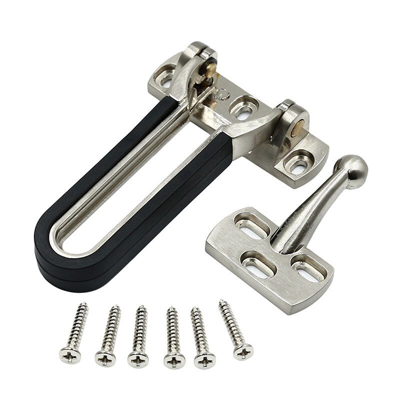 Zinc Alloy Security Door Chain Anti-Theft Door Deduction Thickened Hotel Safety Door Bolts Latches Buckles Hardware