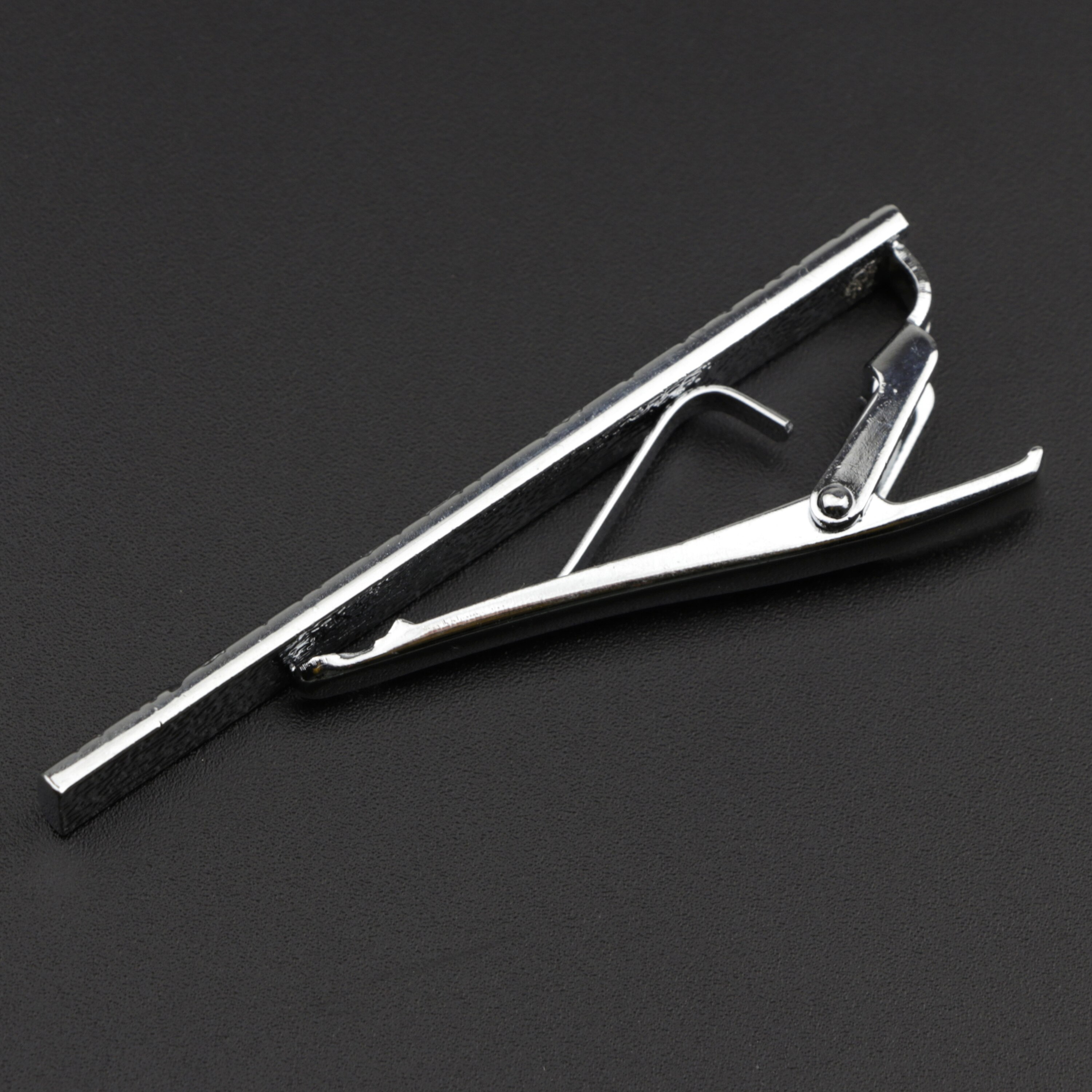 Stropdas Clip Voor Mannen Nicktie Accessoires Mode Stijl Metalen Tone Carving Eenvoudige Bar Business Sluiting Praktische Pin