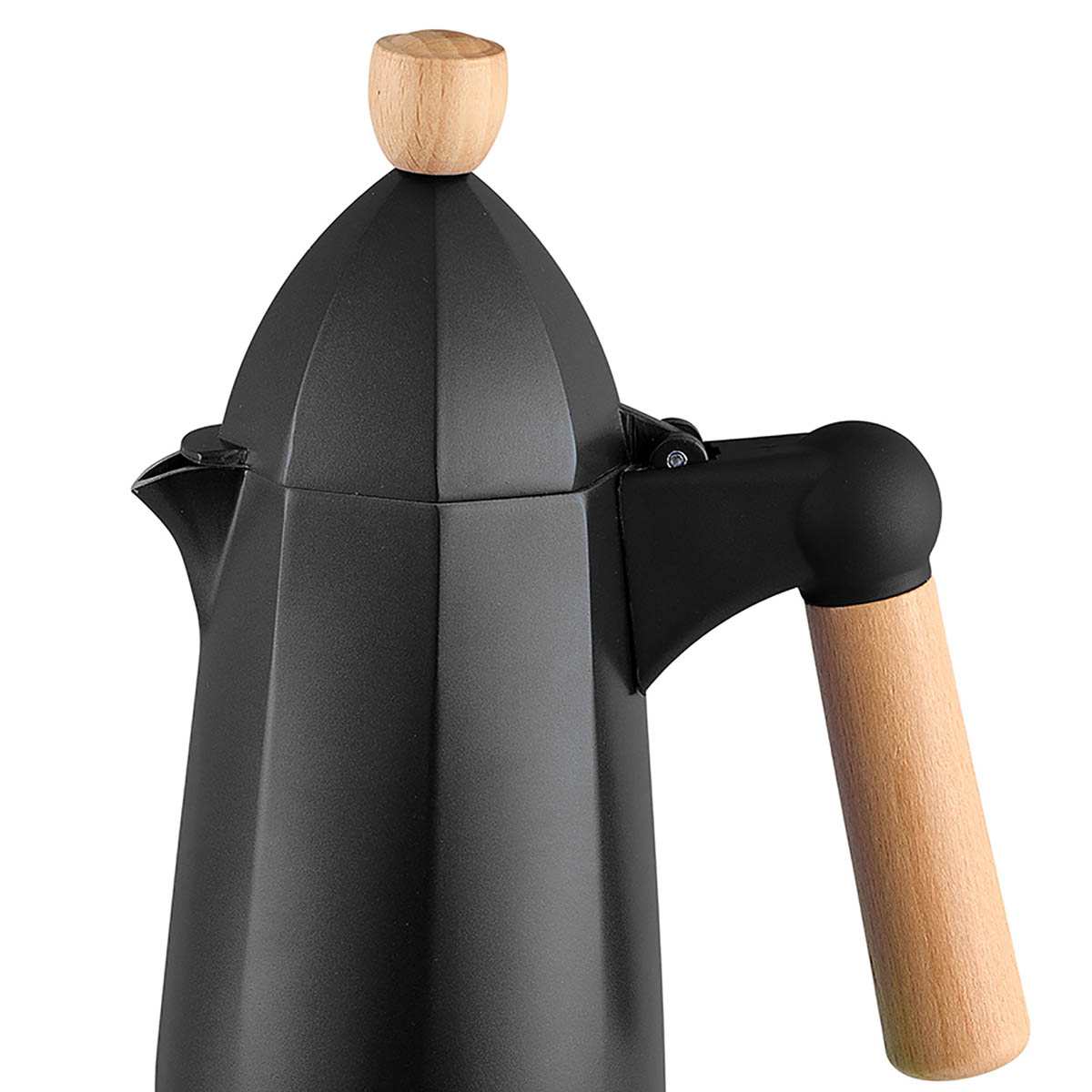Cafetière italienne Benetton, en aluminium, moderne, originale, robuste, durable, fonctionnelle, 6 tasses, poignée, facile à utiliser et à nettoyer, machines à café italiennes