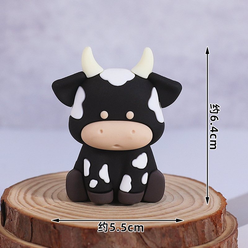Cow Happy Birthday Cake Decoration Cow Cake Topper for Farm Cow Birthday Party Decoration Supplies: light green