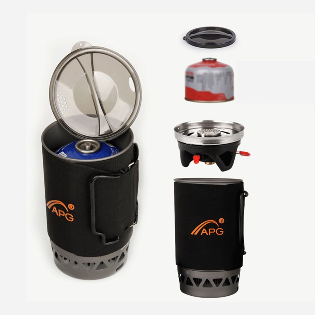 APG 1400ml Camping Gas Stove Fires Cooking System and Portable Gas Burners Aluminum Alloy Outdoor Stove