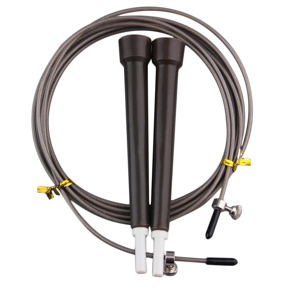 Cable Steel Jump Skipping Jumping Rope Speed Fitness Rope Cross Fit MMA Boxing Training Equipments Sports Exerciser: gray