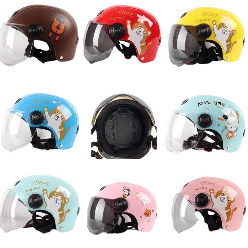 Children Helmet Motorcycle Helmet Scooter Crash Helmet Boy and Girl Kid Lovely winter Helmet Sunshade Sun Protection