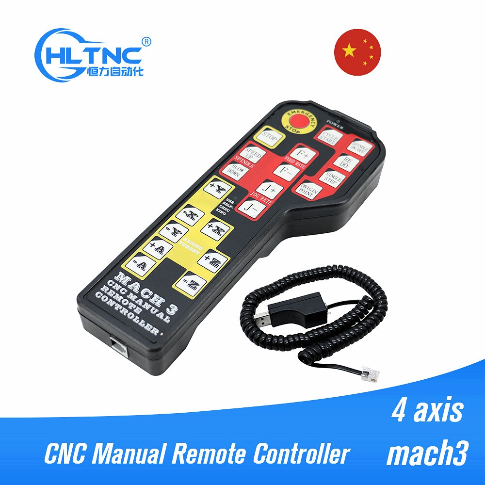 CNC 4 / 6 osi Mach3 ręczny pilot zdalnego uchwyt kontrolkowy USB wisiorek DSP biec truchtem enkodera robić routera CNC: B-4axis