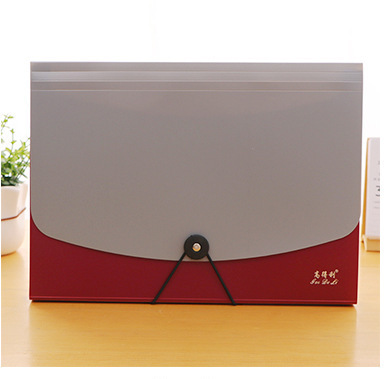 Simple Multi-layer A4 File Tray Magazine Folder Buckle Text bag note student papers Bag multi-layer File Box Office School: 002