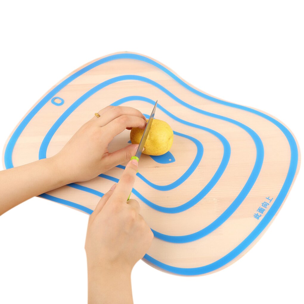 1pcs Kitchen Chopping Blocks Tool Flexible Transparent Cutting Board Kitchen PP Cutting Boards Classification Chopping Board: Blue small
