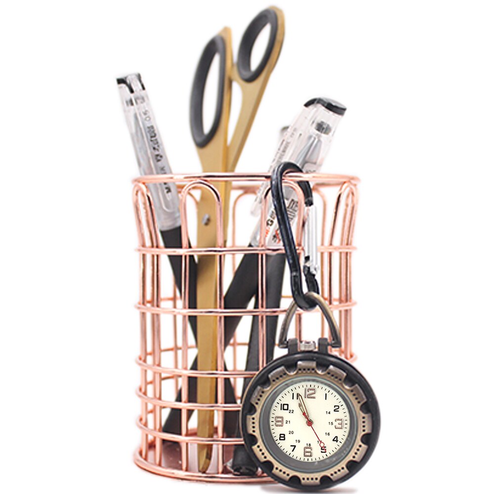 Vintga retro Glatte Schwarz Taschenuhr Bronze- Polnischen Quarz fob Taschenuhr Anhänger Karabiner Haken Clip Starke Leuchtende Uhr
