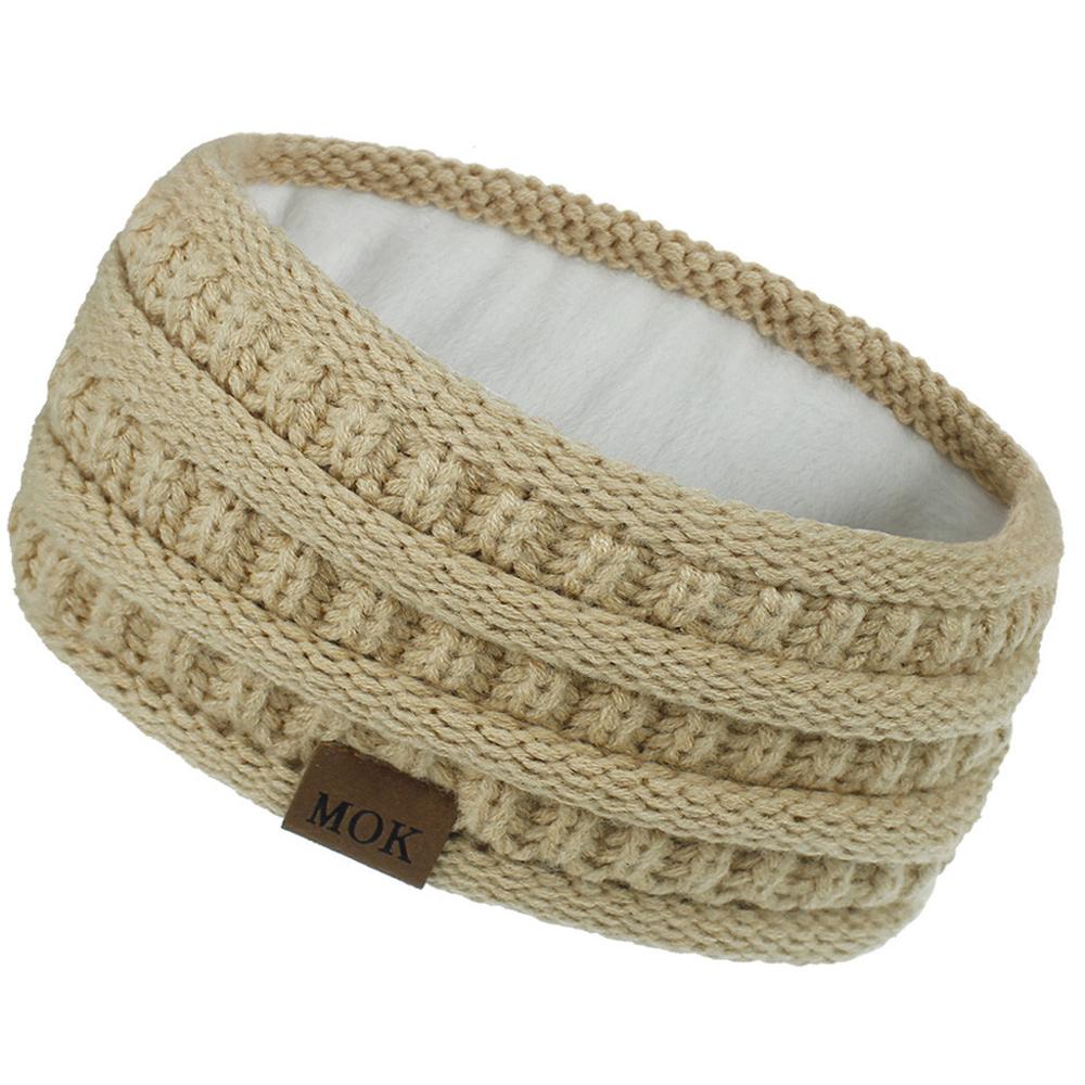 Femmes tricoté bandeau extérieur tête enveloppement hiver plus bandeau pour dames acrylique Crochet bandeau tête enveloppement 20FEB3: KH1