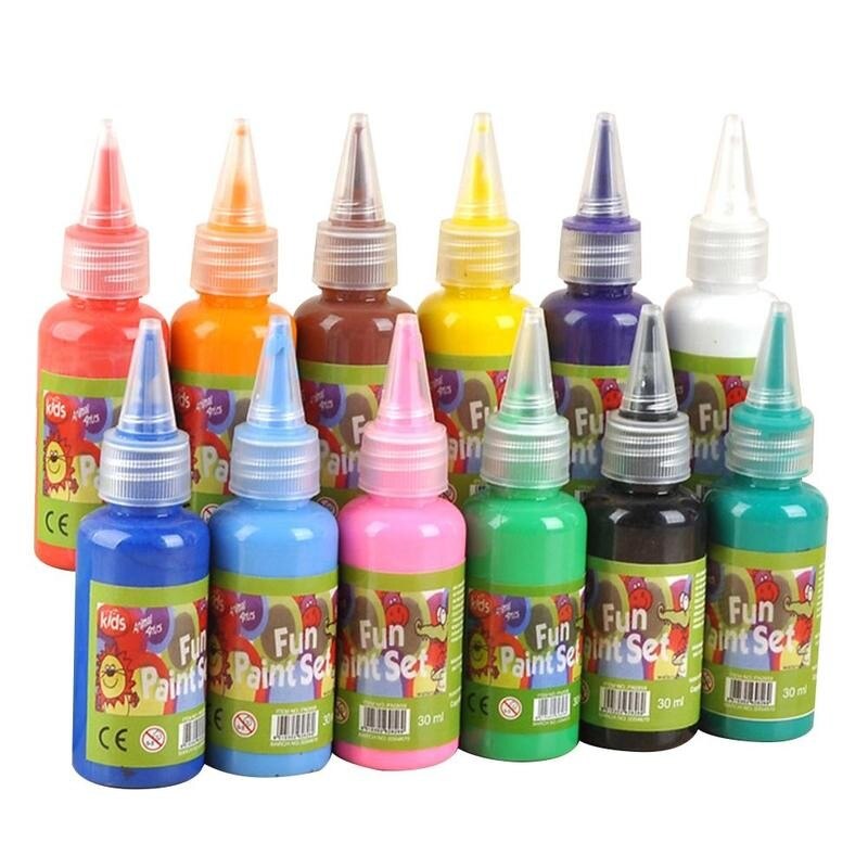 30ml Lavabile Pittura con le Dita Pigmento Liquido Disegno Giocattolo FAI DA TE Pittura con le Dita Mestiere Handmade del Pigmento Colorante Additivi Per Il FAI DA TE Slimes