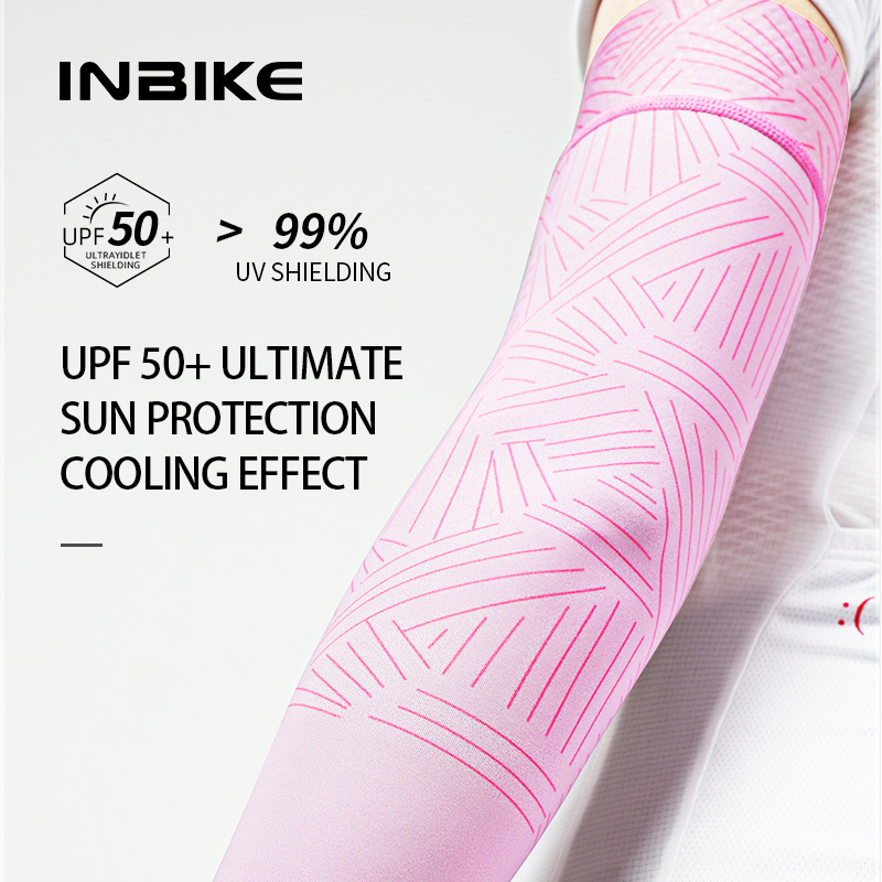 INBIKE Manicotti da ciclismo per braccio Uomo Manicotti di protezione UV per bicicletta Copri braccio per protezione solare Copri braccio in seta di ghiaccio Accessori per biciclette