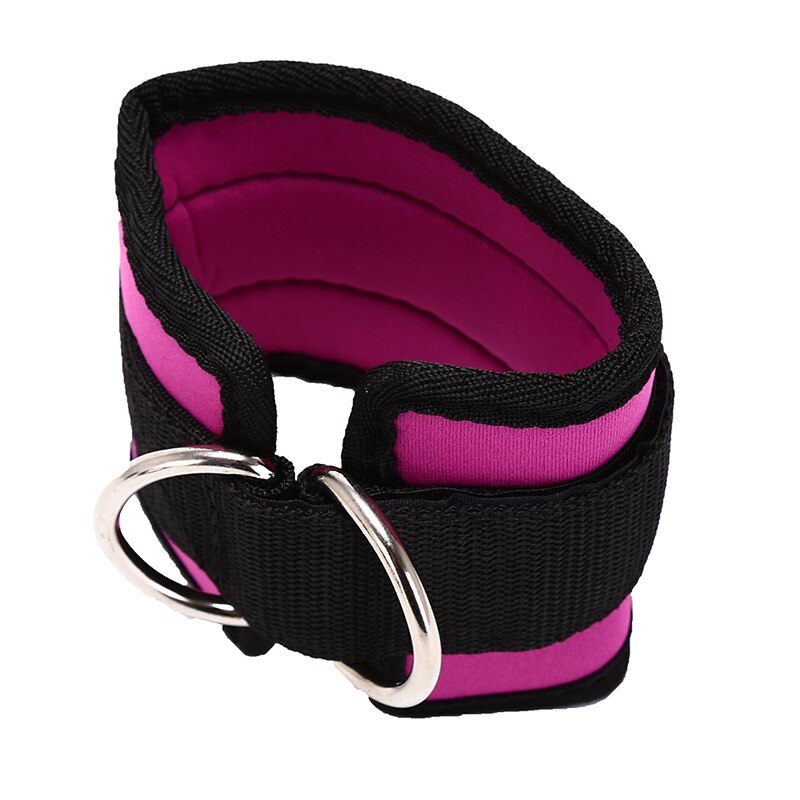 1pc protetor de cinta de tornozelo d-ring correia de tornozelo multi gym perna polia cinta equipamentos de exercício de fitness esportes tornozelo: Vermelho