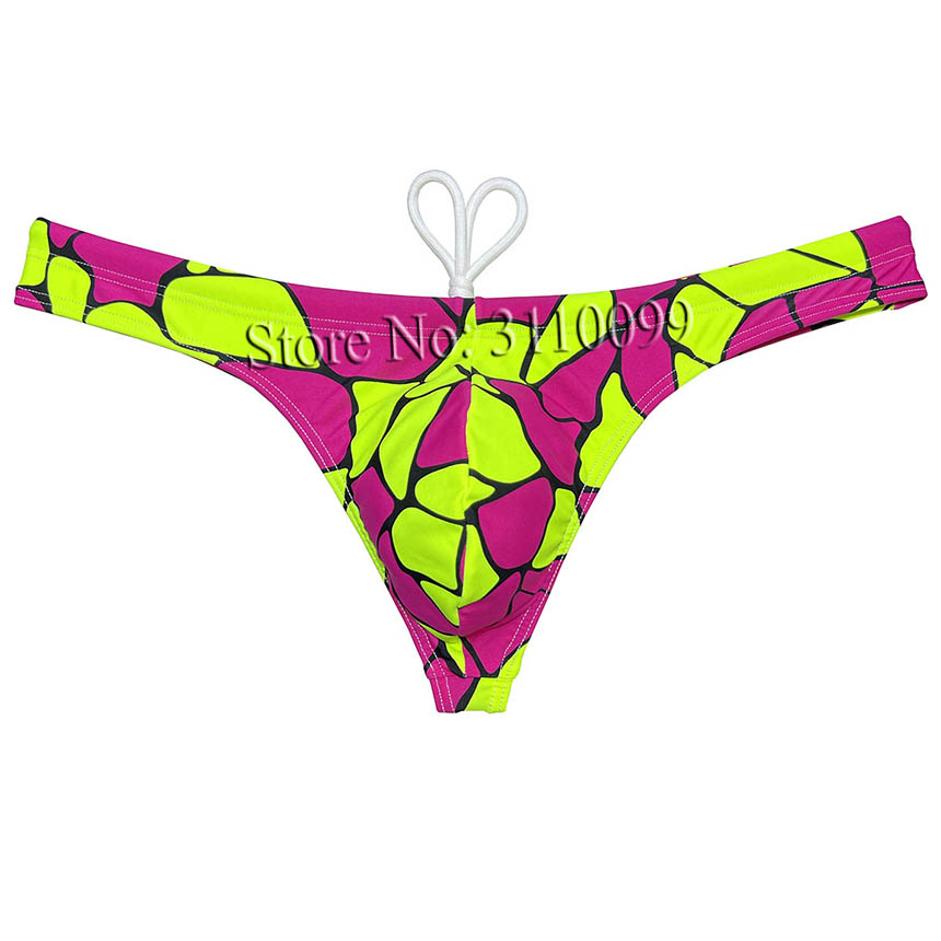 Polychrome Herren-Badeanzug, Bikini, Strandmode, Futter, Badehose, Tanga, Badehose: L / MULTI