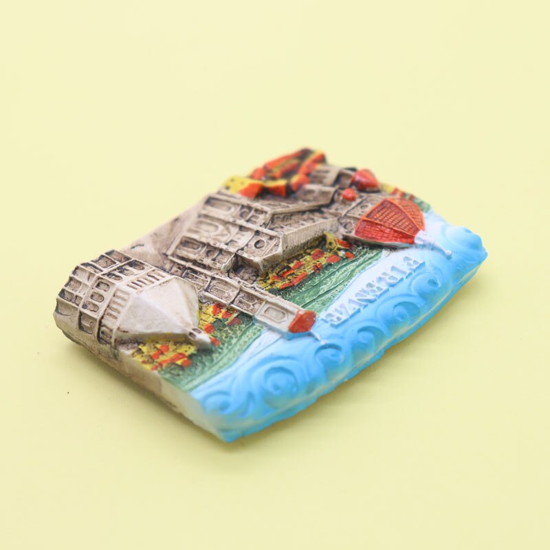 Magneet Bali Oostenrijk Italië Vs Souvenir Vierkante Kleurrijke Decoratie Magnetische Sticker Stad Gebouw Kunst Ambachten Hars