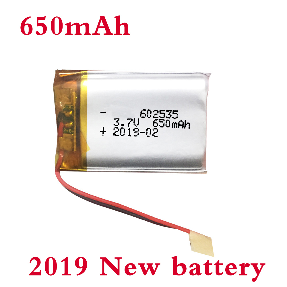 1/2/4 Pcs Oplaadbare Li-Polymer Lithium Batterij 602535 3.7V 650Mah Li-Po Ion Batterij vervanging Mini 602535 Li-Ion Bateria