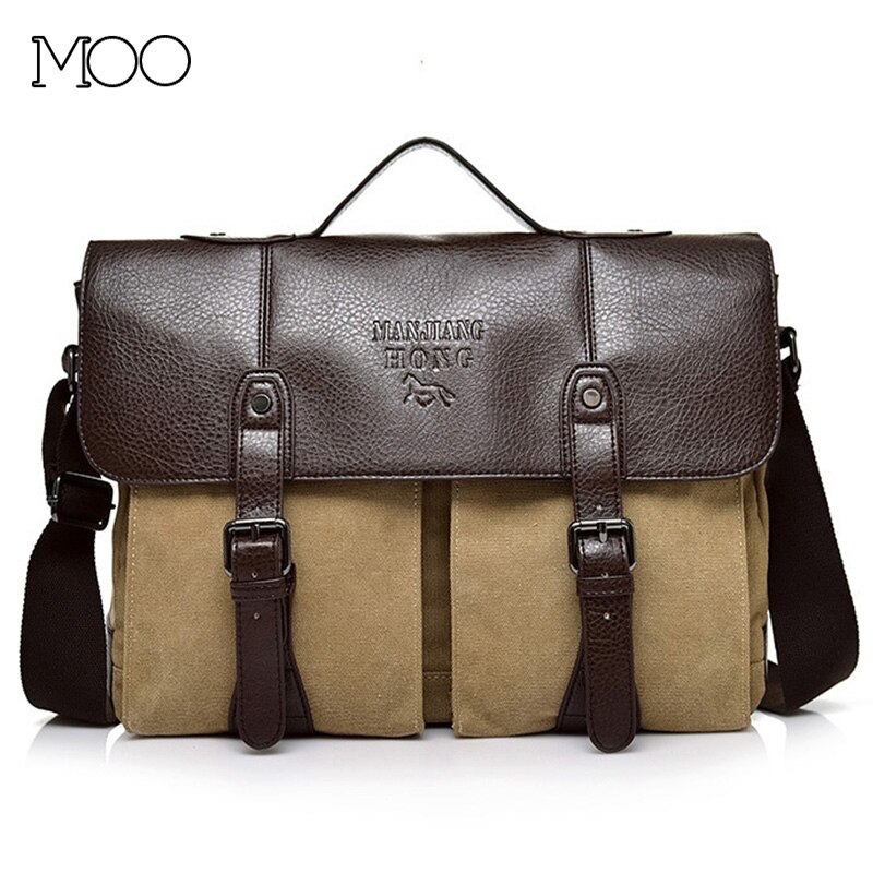 Zakelijke tas canvas aktetas grote heren schoudertas heren crosstas documenten opbergtas notebook tas voor laptop handtassen crossbody