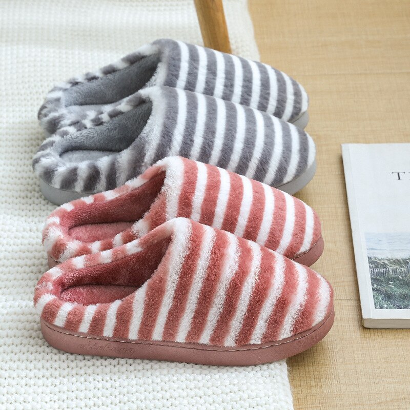 Fujin høst vinter kvinner bomull tøfler hjemme innendørs kanin ull sovesko sklisikker varm ull sovende bomull tøfler