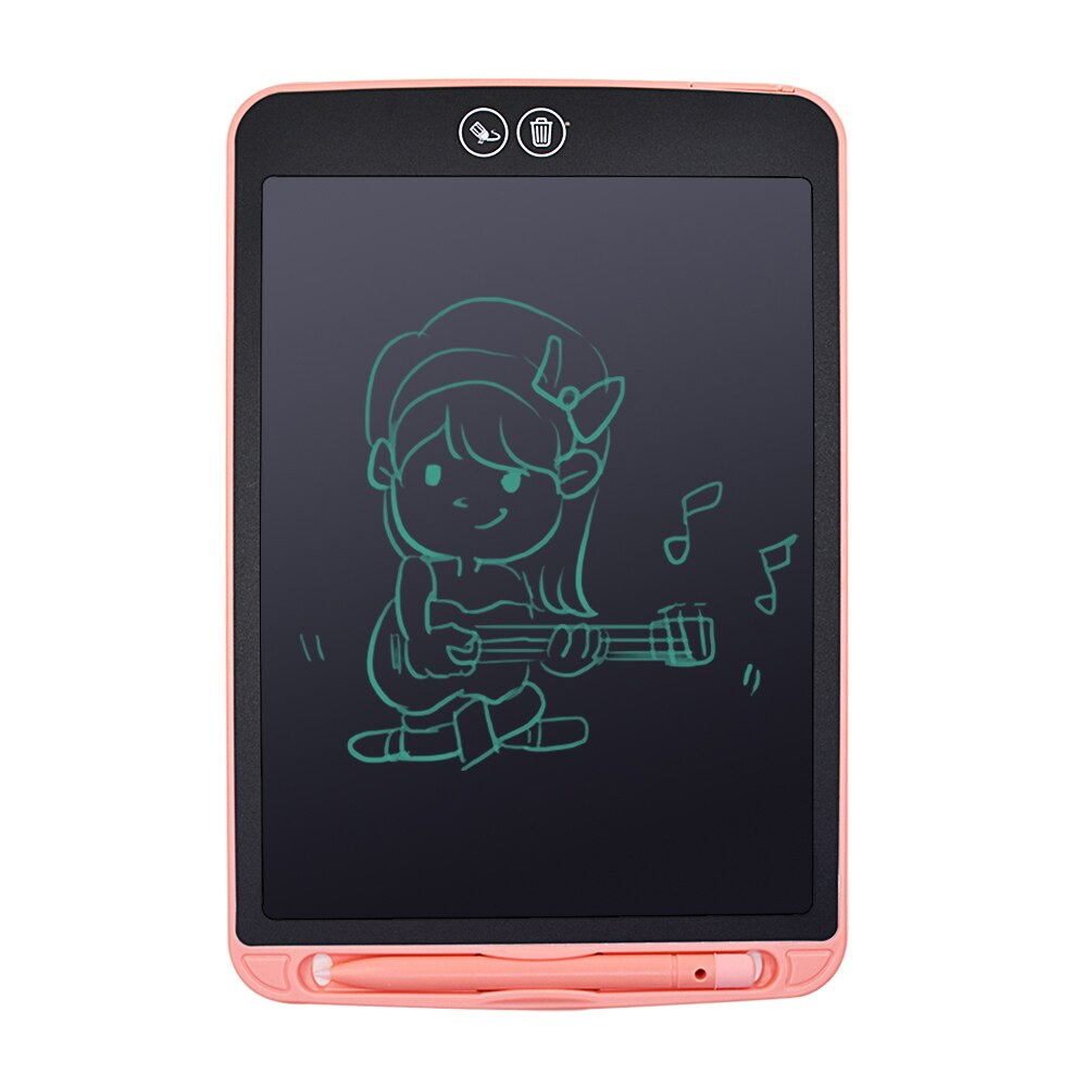 CHIPAL 10&quot; LCD Writing Drawing Tablets Electronic Digital Tablet Graphic Board Handwriting Erasable Pads + Pen for Kid Children: Pink