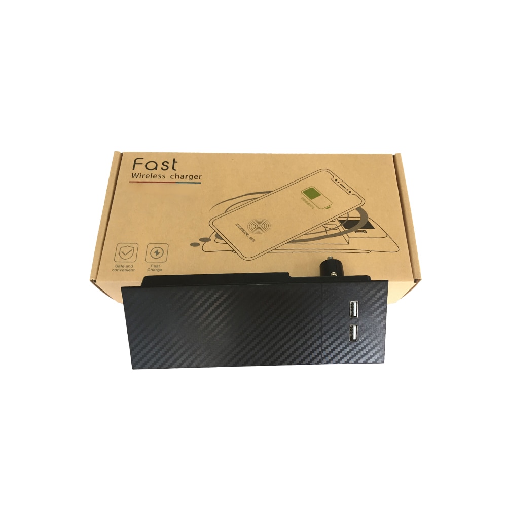 Für Volkswagen Arteon für passat b8 CC drahtlose telefon ladegerät leichter Adapter Dual usb Häfen schnelle ladung Kohlenstoff faser stil