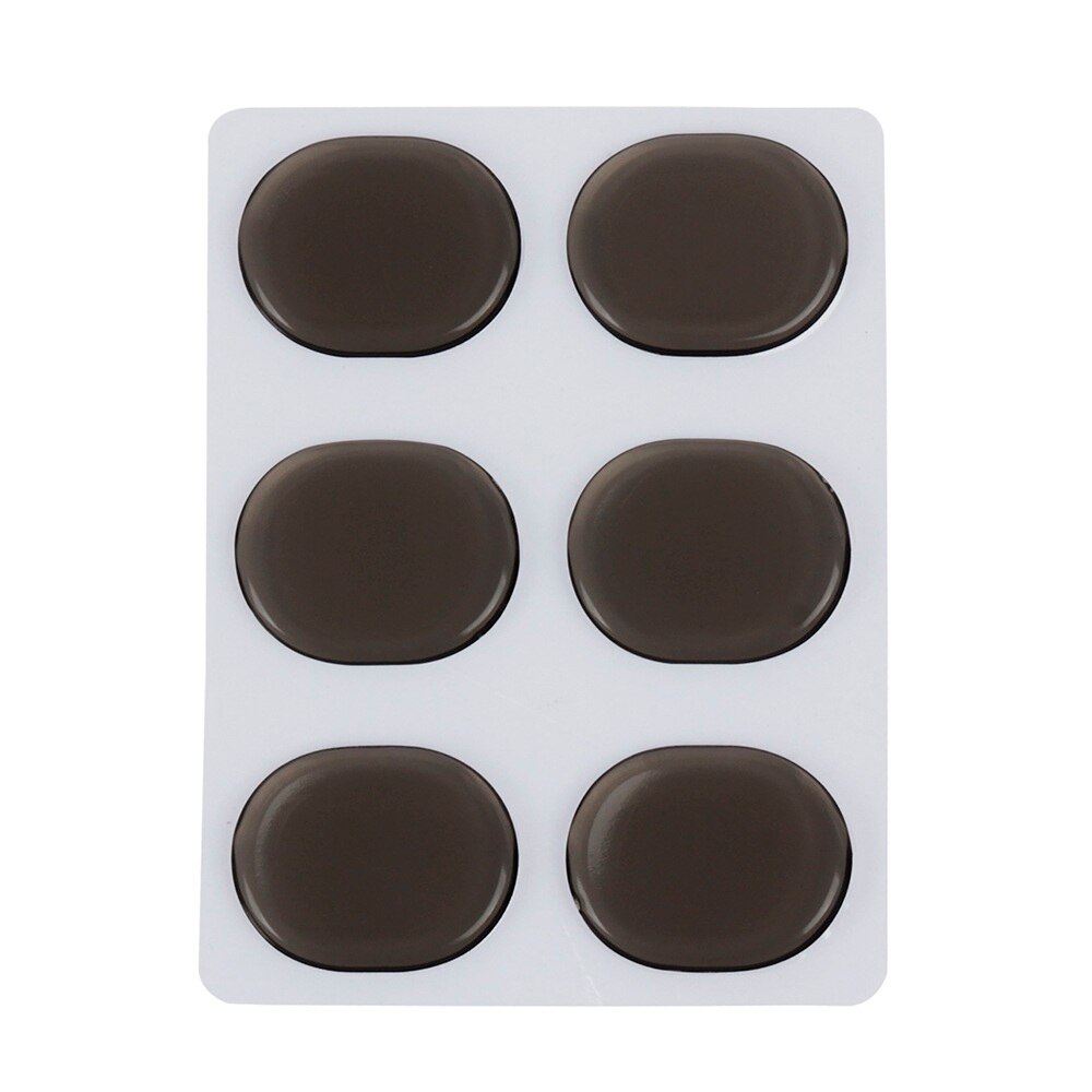 6 Stks/set Snare Drum Mute Pad Drum Demper Gel Pads Snare Tom Drum Uitlaat Mute Transparant Percussie Instrument Accessoires: Coffee