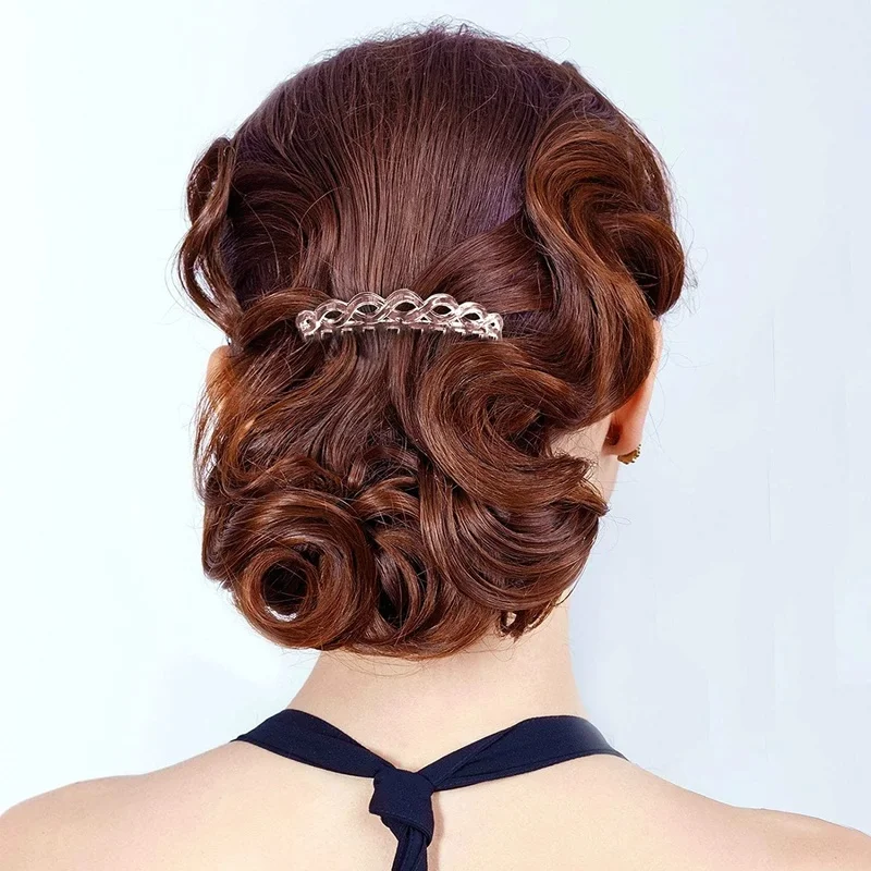 1-6 stk. plastik hårkamme med fransk twist, hårkam med lige tænder, hårspænde tilbehør til kvinder, bryllupsfeststyling